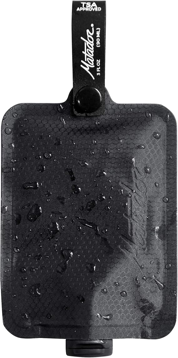 Matador Flatpak Toiletry Bottles, Black, 90 milliliter, Toiletry Bag