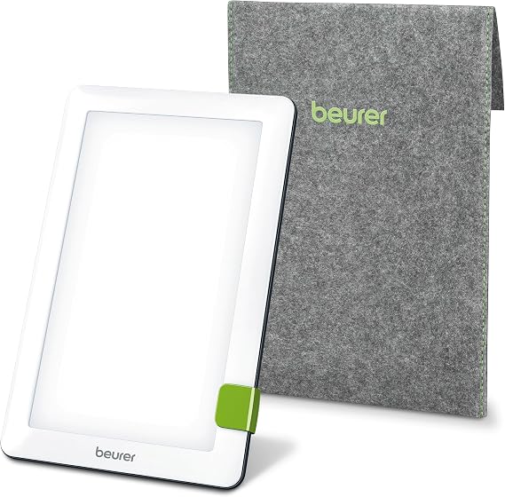 Beurer TL30 Portable Daylight Lamp- UV-Free 10,000 Lux LED Bright White Light Therapy for Home, Travel, Office Lighting