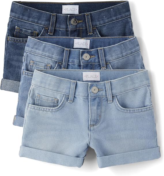 The Children's Place Girls' Denim Bermuda Shorts
