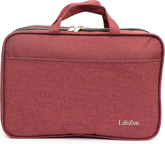 Makeup Travel Bag Suitcase Organizer Makeup Suitcase Bag Cosmetic Care Bag (BORDO)