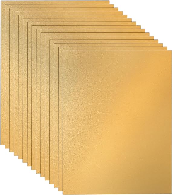 Guakicae 28 Sheets Gold Shimmer Cardstock 8.5 x 11 Premium Paper 92lb