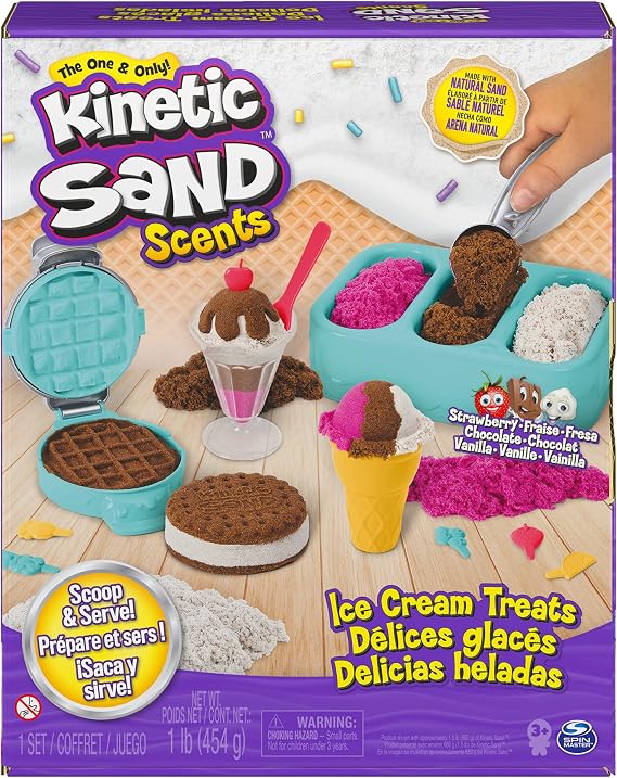Kinetic Sand Ice Cream Treat Playset & 2.5lb Blue Sand