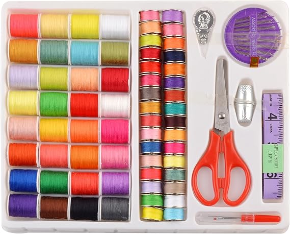eZthings Professional Sewing Supplies Variety Sets and Kits for Arts and Crafts (Sewing Supplies + Threads Set)