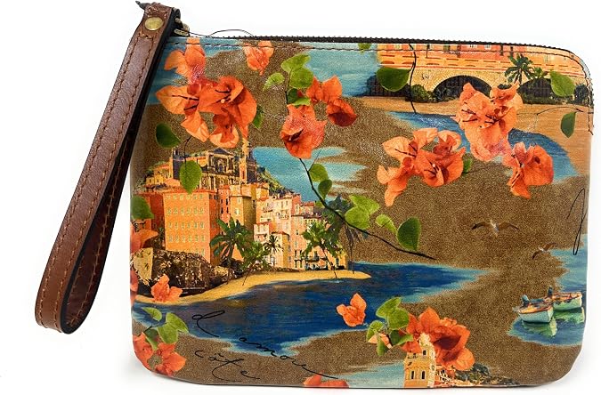 Patricia Nash Leather Cassini Wristlet Pouch