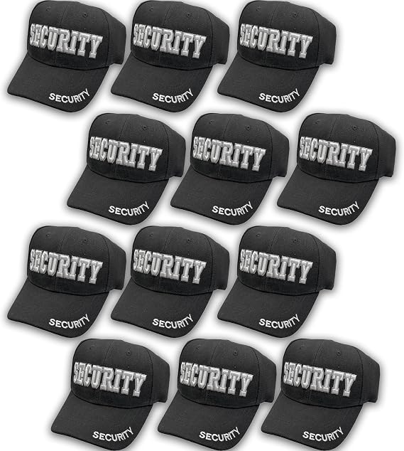Black Duck Brand Security Hat Adjustable Baseball Cap - 12 Pack Black