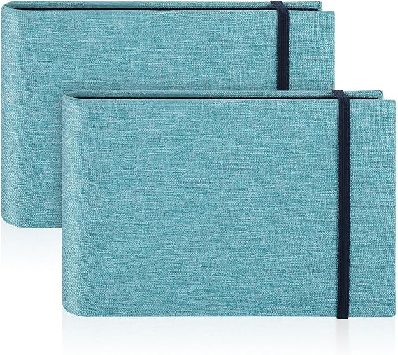 2 Pack Small Photo Albums, 6x4 Slip In Postcard Albums 200 Photos