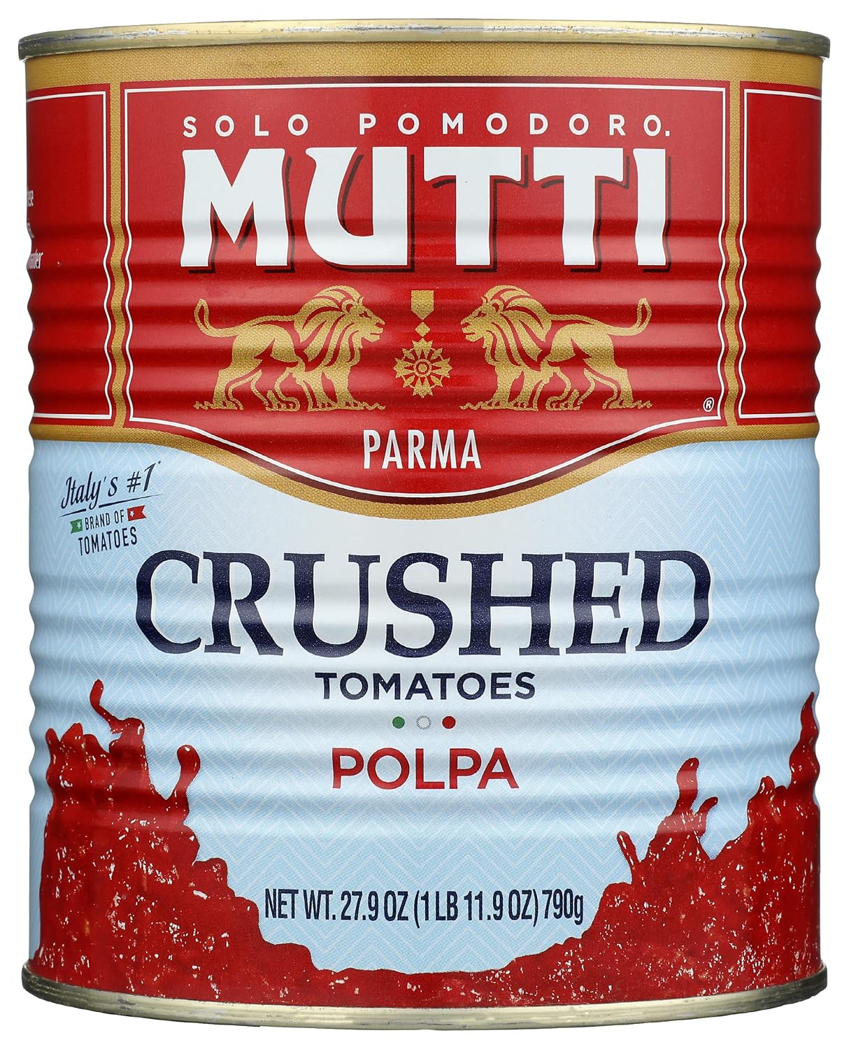 Mutti Finely Crushed Tomatoes, No Additives or Preservatives, Vegan, Gluten Free & Non-GMO, 28 Oz Pack of 6