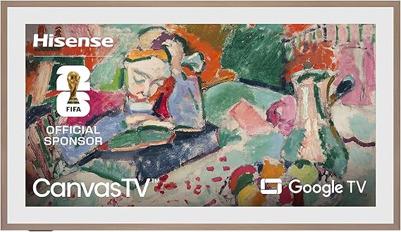 Hisense 75-Inch Class QLED 4K S7N CanvasTV Series Dolby Vision HDR Google Smart TV (75S7N) - 144Hz, Art Mode, Anti-Glare Panel, Hi-Matte Display, UltraSlim Wall Mount & Frame Included