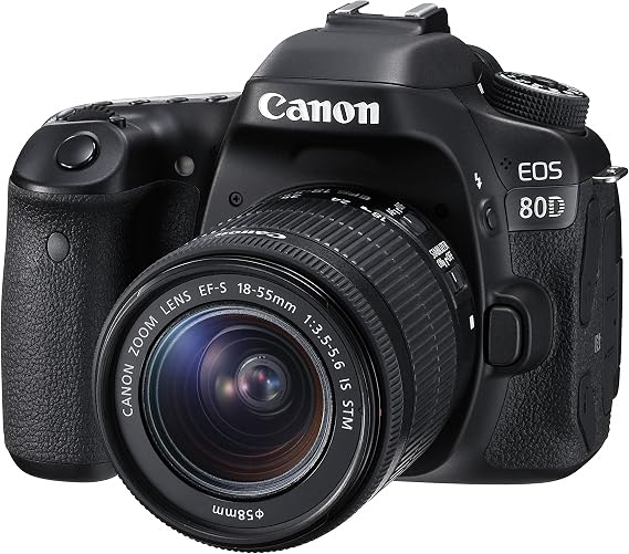 Canon Digital SLR Camera EOS 80D Lens Kit with EF-S18-55mm F3.5-5.6 IS STM EOS80D1855ISSTMLK