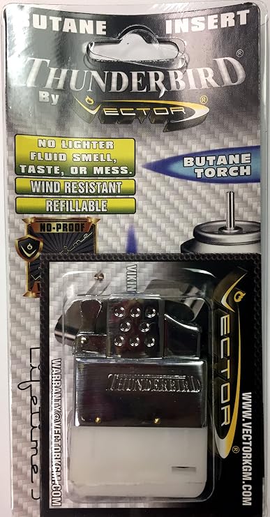 Vector Thunderbird Butane Dual Flame Torch and Regular Gas Insert - Gifts for Him, for Her, for Boys, for Girls, for Husband, for Wife, for Them, for Men, for Women, for Kids