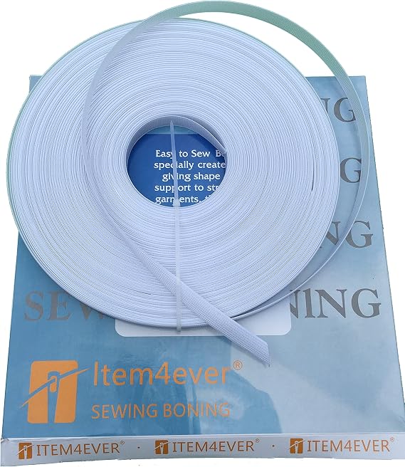 1/2" Rigilene Polyester Sewing Boning White - 50 Yard Roll