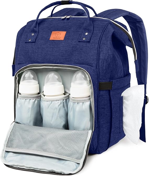 KeaBabies Baby Diaper Bag Backpack, Baby Bag for Boys, Girls (Marine Blue)