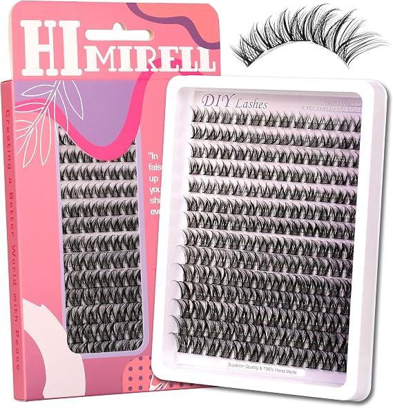 Lash Clusters Manga With Spikes Wispy Cluster Natural Eyelash Extensions Anime Eyelashes Clusters Faux Mink Fairy Individual Lash Extension Kit for Self Application
