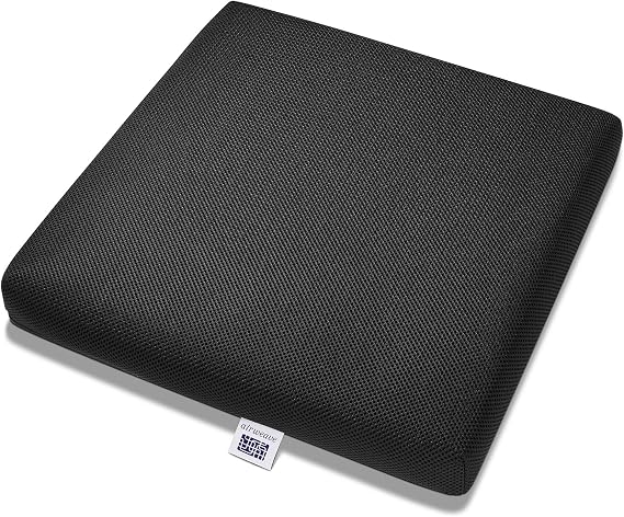 airweave 4-237011-1 Wheelchair Cushion, Approx. 15.4 x 15.4 x 2.2 inches 39 x 39 x 5.5 cm, Anti-Slip, Washable, Reduces Sitting Fatigue, Prevents Sitting and Falling