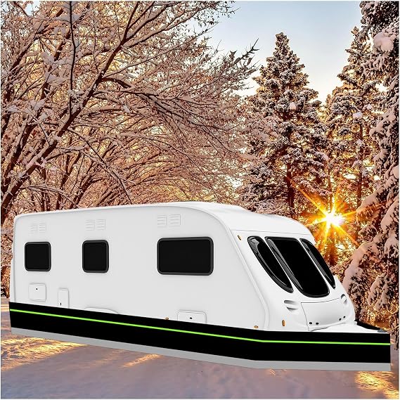 No Drilling Required Skirting for Mobile Home Exterior 31 Inches High Camper Skirting for Winter Thickening and Hardening Rv Accessories for Travel Trailers,24m/78ft