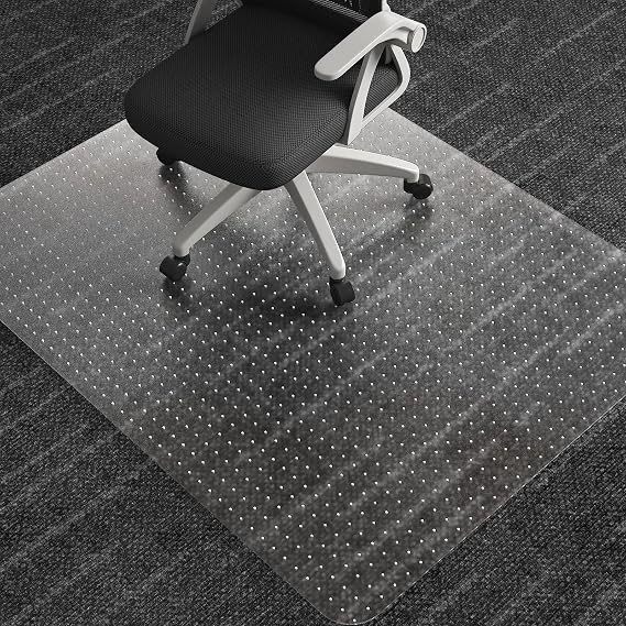 Office Chair Mat for Carpet Floor, Heavy Duty Desk Chair Mat for Low/No Pile Carpeted Floors, Anti Slip Carpets Protector for Home Office (47" x 59")