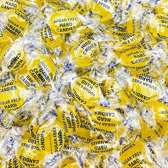 Sugar Free Candy, Lemon Drops, Hard Candy Individually Wrapped, 1 Lb Bag