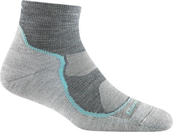 Darn Tough Trekking Socks, Light Hiker, 1/4 Socks, Lightweight Cushion, 19441987 Slate Grey/S/Lady's
