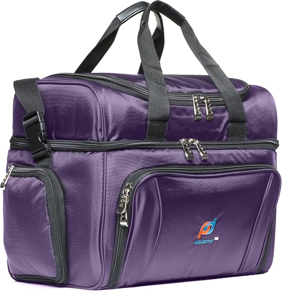 Large Cooler Bag. Two Insulated Compartment, Heavy Duty Fabric, Thick Insulation, 2 Heat Sealed Soft Peva Liner, Many Pockets, Strong Double Zipper, Padded Straps. for Men Women