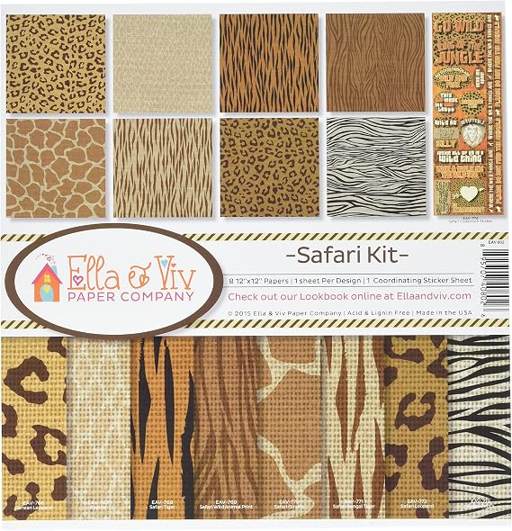 Reminisce EAV-802 Safari Scrapbook Collection Kit