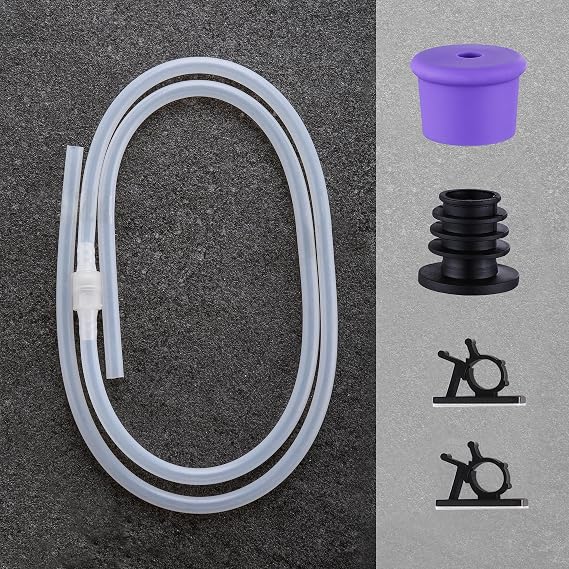 Sink Soap Dispenser Extension Tube Kit, 47" Food-Grade Silicon Tube with Upgraded Check Value for Under Sink Soap Dispenser, No More Top Refill
